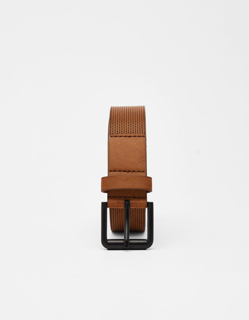 Embossed faux leather belt